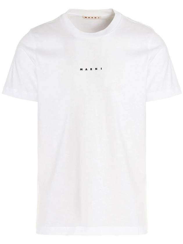 Classic Logo Print Cotton Short Sleeve T-Shirt White - MARNI - BALAAN 1