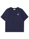 Speedy Fox Patch Comfort Short Sleeve T Shirt Navy - MAISON KITSUNE - BALAAN 3