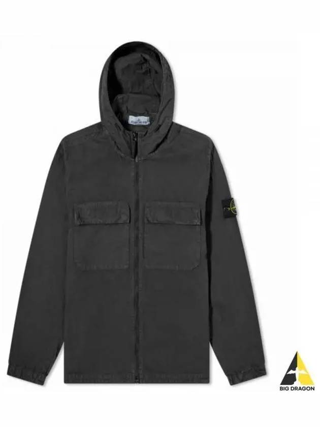 Wappen Old Effect Hooded Jacket Charcoal - STONE ISLAND - BALAAN 2