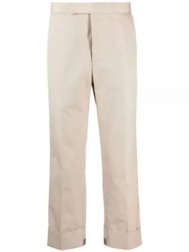 Typewriter Classic Backstrap Straight Pants Beige - THOM BROWNE - BALAAN 2