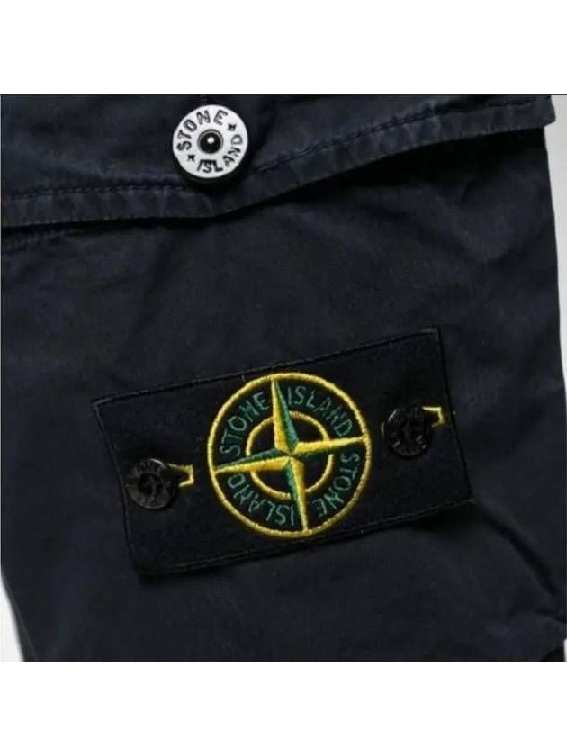 Men's Wappen Patch Cargo Straight Pants Navy - STONE ISLAND - BALAAN 6