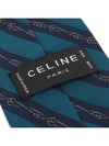 100 silk green navy striped pattern tie - CELINE - BALAAN 5