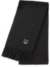 Wool Fox Head Muffler Black - MAISON KITSUNE - BALAAN 2