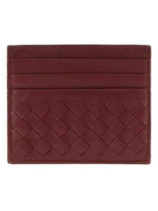 Intrecciato Weaving Card Wallet Wine - BOTTEGA VENETA - BALAAN 2