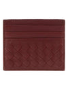 Intrecciato Weaving Card Wallet Wine - BOTTEGA VENETA - BALAAN 2