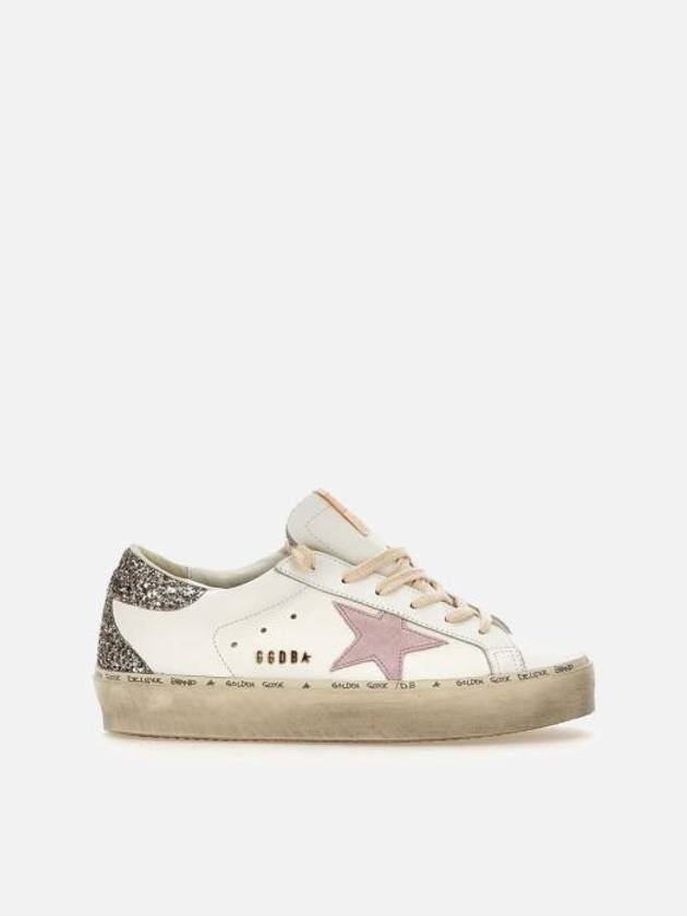 High Pink Star Glitter Low Top Sneakers White - GOLDEN GOOSE - BALAAN 2