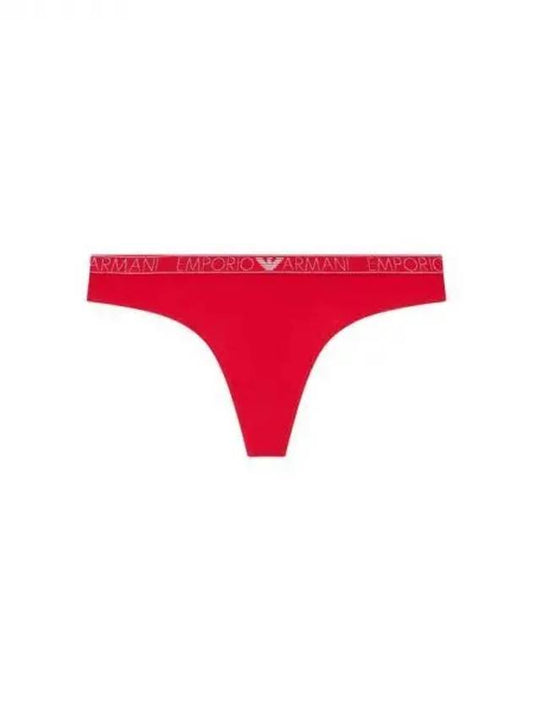 UNDERWEAR Women s Glitter Logo Banding Cotton Thong Red 271607 - EMPORIO ARMANI - BALAAN 1