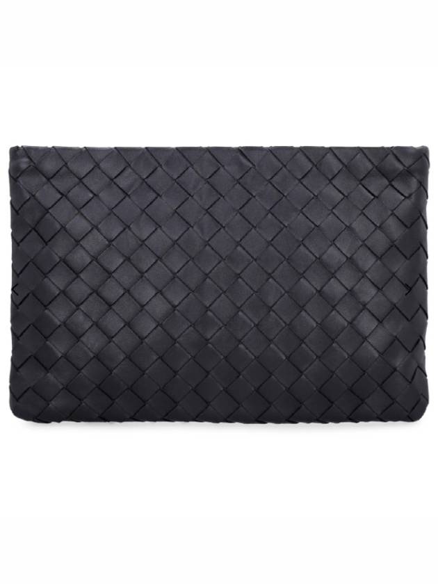 Intrecciato Medium Clutch Bag Black - BOTTEGA VENETA - BALAAN 2