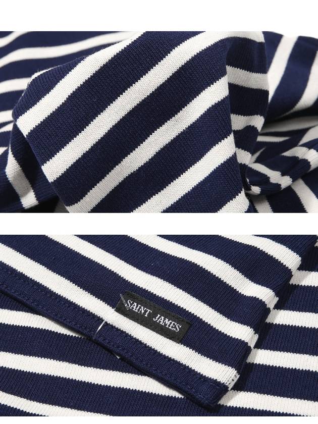 Striped Cotton Muffler Blue - SAINT JAMES - BALAAN.