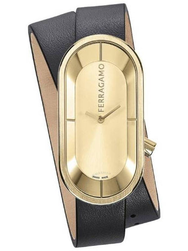 Ferragamo Curve Quartz Gold Dial Watch SFK300323 - SALVATORE FERRAGAMO - BALAAN 1