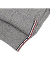 Donegal Twist Cable 4 Bar Classic V Neck Cardigan Light Grey - THOM BROWNE - BALAAN 8