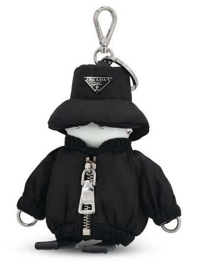 Soft Robot Re-Nylon Key Holder Black - PRADA - BALAAN 2