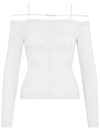 Women's Sierra Signature Long Sleeve T-Shirt White - JACQUEMUS - BALAAN 2