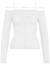 Women's Sierra Signature Long Sleeve T-Shirt White - JACQUEMUS - BALAAN 2