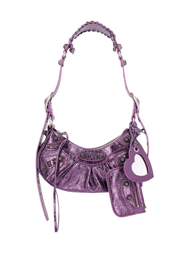 Metallic Le Cagol XS Lambskin Shoulder Bag Purple - BALENCIAGA - BALAAN 2