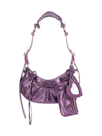 Metallic Le Cagol XS Lambskin Shoulder Bag Purple - BALENCIAGA - BALAAN 2