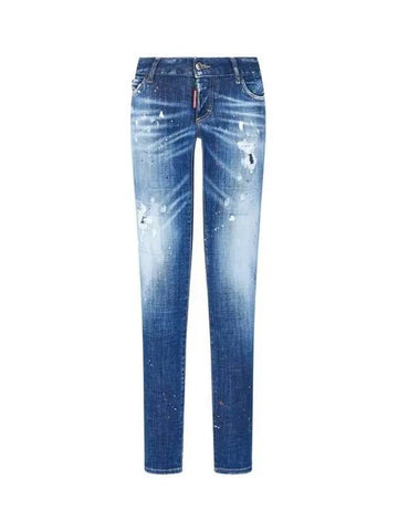 Women s Damage Washing Jennifer Jean Washed Indigo - DSQUARED2 - BALAAN 1