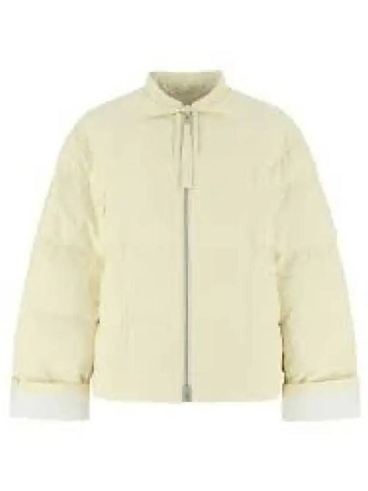 Recycled Fabric Padded Jacket Light Beige - JIL SANDER - BALAAN 2