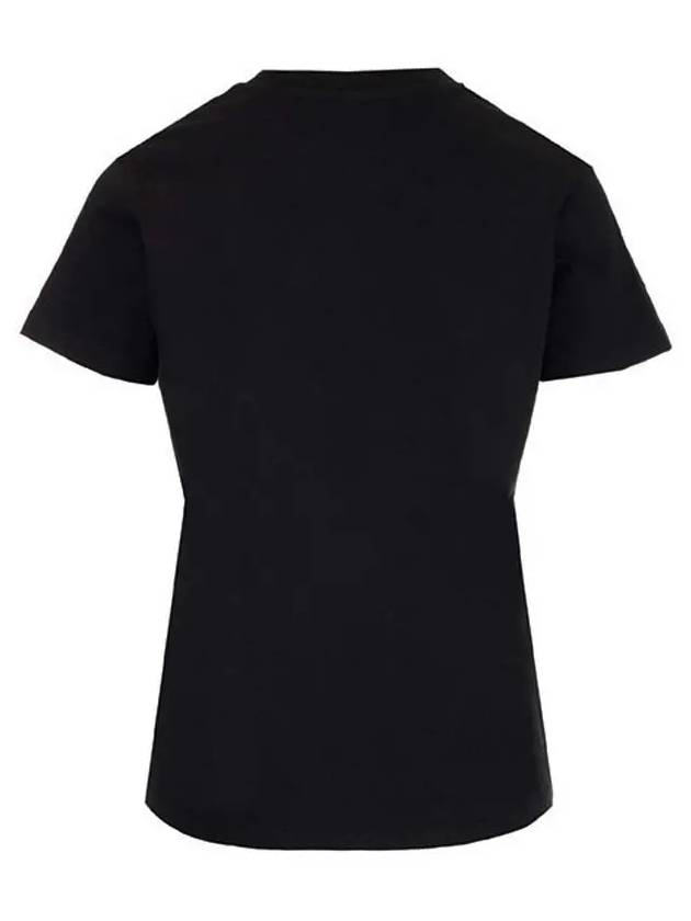 Women's Logo Print Short Sleeve T-Shirt Black - MONCLER - BALAAN 4