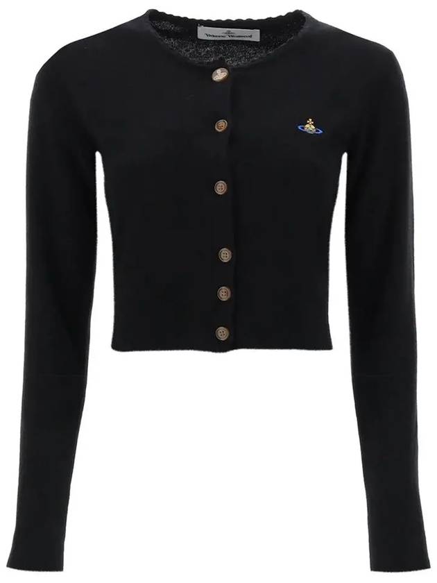 Bea Cropped Cardigan Black - VIVIENNE WESTWOOD - BALAAN 3