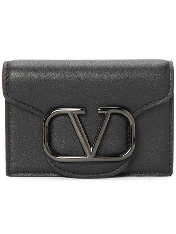 V logo men's card wallet P0U46VTQ 0NO - VALENTINO - BALAAN 1