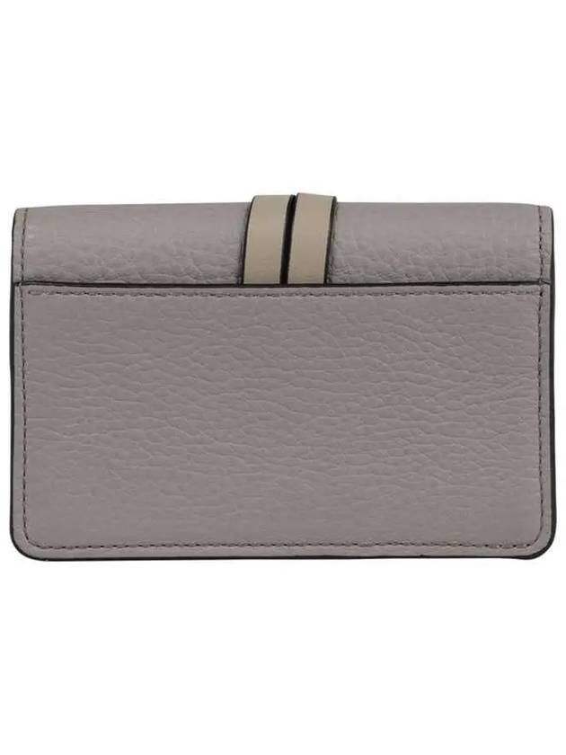 Alphabet Leather Flap Card Wallet Grey - CHLOE - BALAAN 4