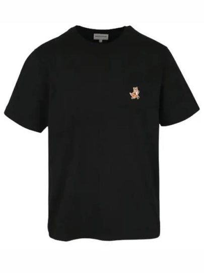 Speedy Fox Patch Comfort Short Sleeve T-Shirt Black - MAISON KITSUNE - BALAAN 2