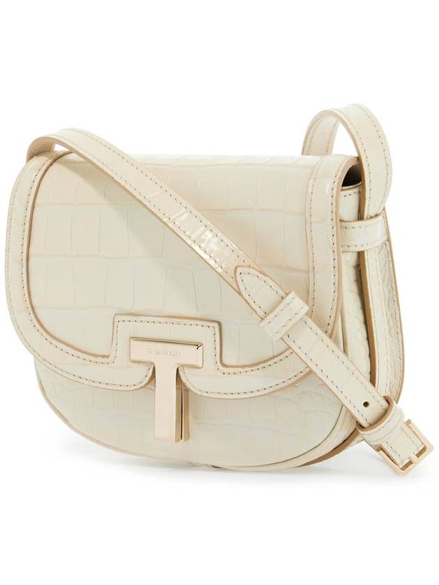 mini shoulder bag crocodile ivory with adjustable strap - TOM FORD - BALAAN 3