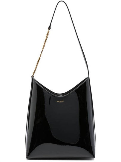 Rendez-Vous Patent Leather Shoulder Bag Black - SAINT LAURENT - BALAAN 2