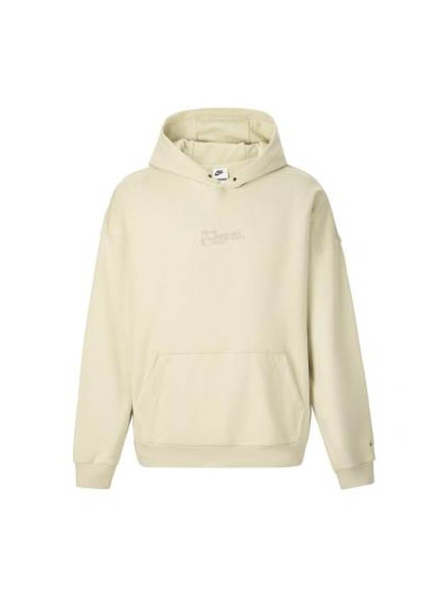 Club Oversized French Terry Hoodie Khaki - NIKE - BALAAN 1