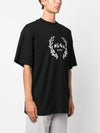 Milano Logo Print Cotton Short Sleeve T-Shirt Black - MSGM - BALAAN 4