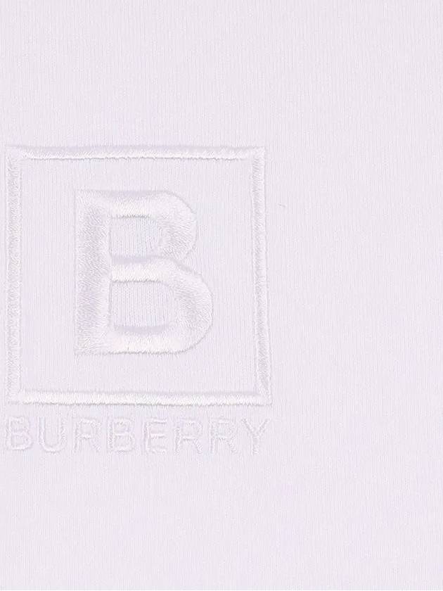 Check round neck cotton short sleeve t-shirt white - BURBERRY - BALAAN 6