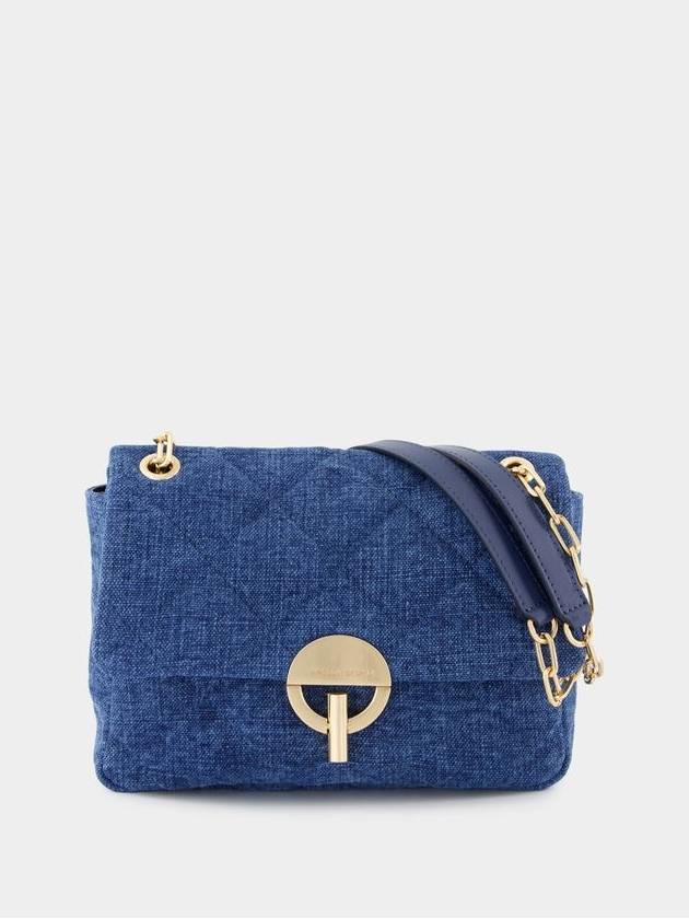 Grand Moon Bag - Vanessa Bruno - Linen - Blue - VANESSA BRUNO - BALAAN 1