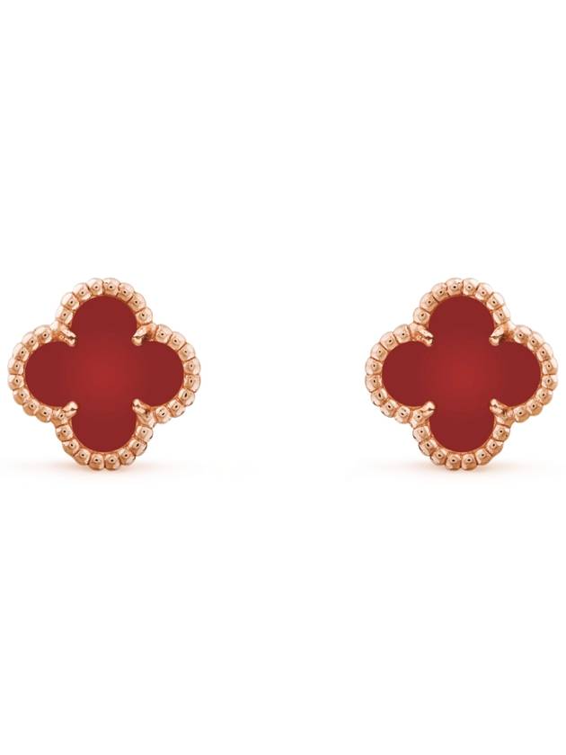 Sweet Alhambra Earrings Gold Red - VANCLEEFARPELS - BALAAN 2