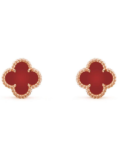 Sweet Alhambra Earrings Gold Red - VANCLEEFARPELS - BALAAN 2