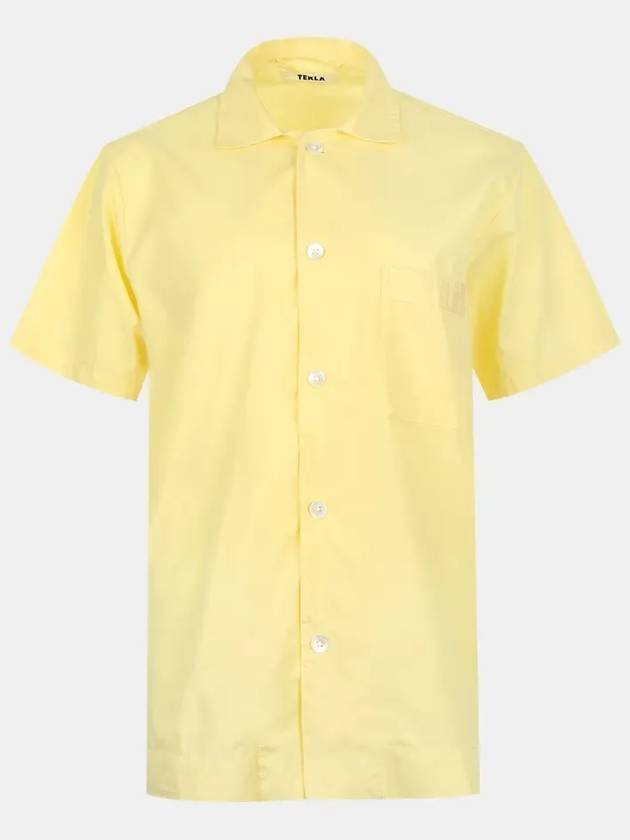 Poplin Pajamas Organic Cotton Short Sleeve Shirt Lemonade - TEKLA - BALAAN 1