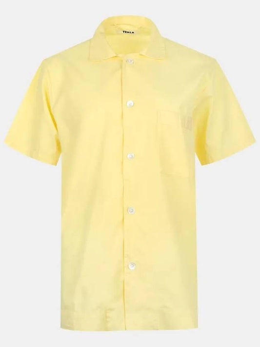 Poplin Pajamas Organic Cotton Short Sleeve Shirt Lemonade - TEKLA - BALAAN 1