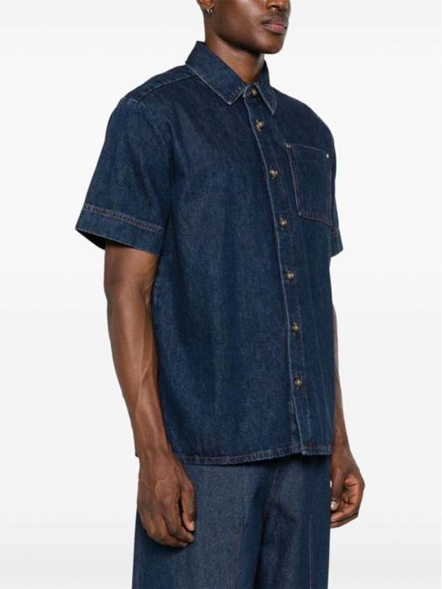 Gil Short Sleeve Shirt Stonewashed Indigo - A.P.C. - BALAAN 4