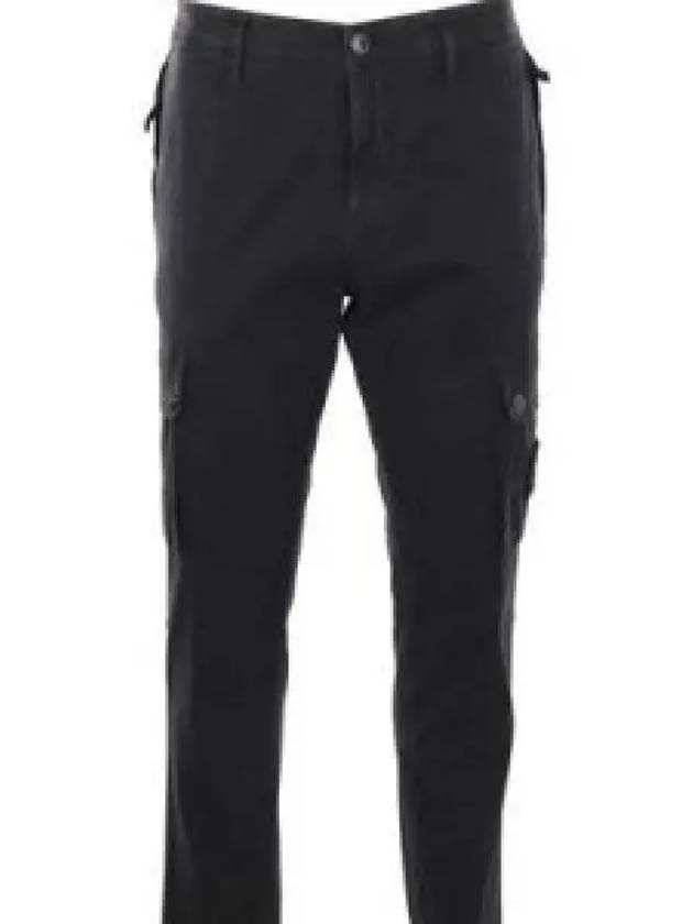 Compass Badge Cargo Straight Pants Black - STONE ISLAND - BALAAN 2