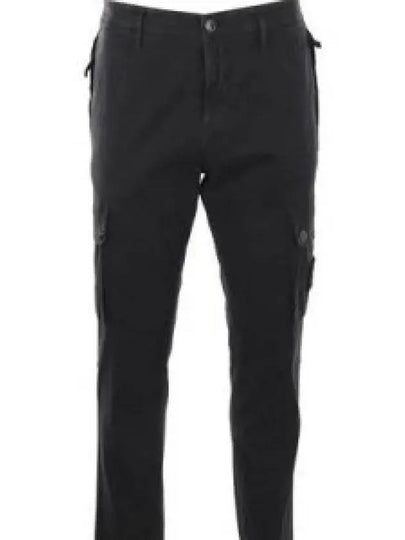 Compass Badge Cargo Straight Pants Black - STONE ISLAND - BALAAN 2