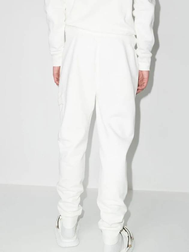 Diagonal Raised Fleece Track Pants White - CP COMPANY - BALAAN 5