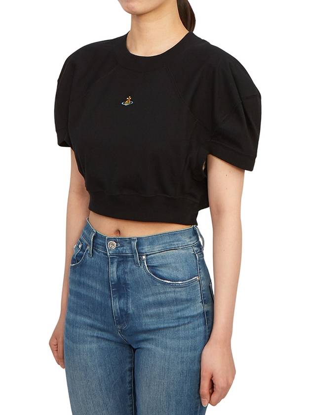 Women's Logo Short Sleeve T-Shirt Black - VIVIENNE WESTWOOD - BALAAN 5