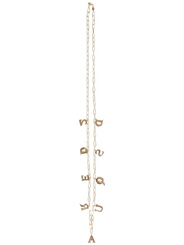 logo charm necklace gold - DSQUARED2 - BALAAN 3