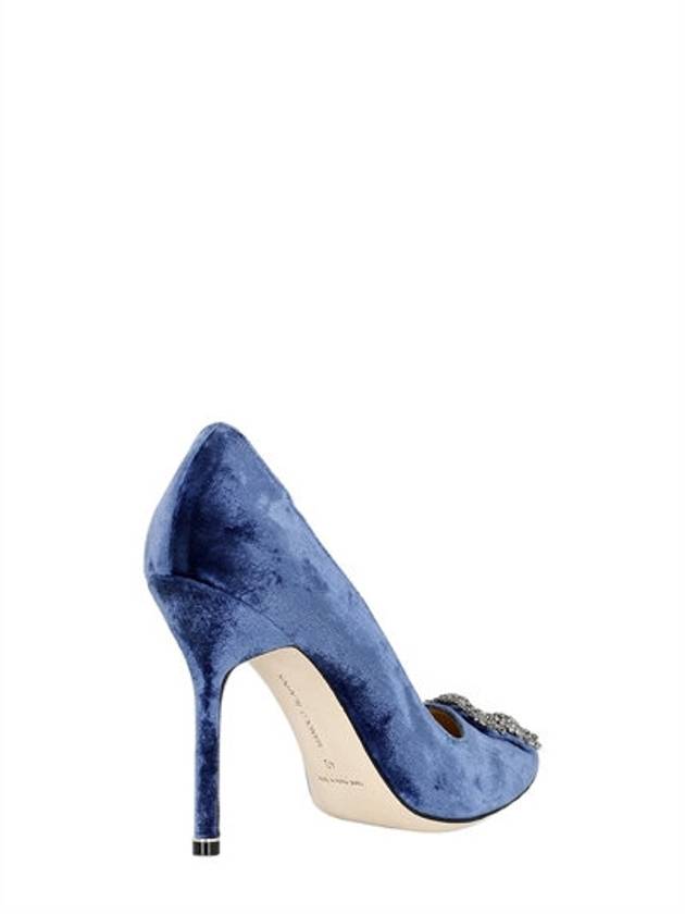 105MM HANGISI Swarovski Velvet Pumps - MANOLO BLAHNIK - BALAAN 3