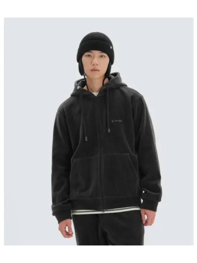 Corduroy Hood Zip up S24WMFFJ72 Dark Charcoal - SNOW PEAK - BALAAN 1