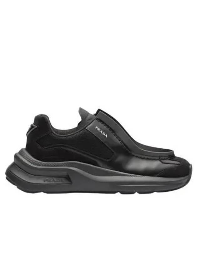 System Panel Low-Top Sneakers Black - PRADA - BALAAN 3