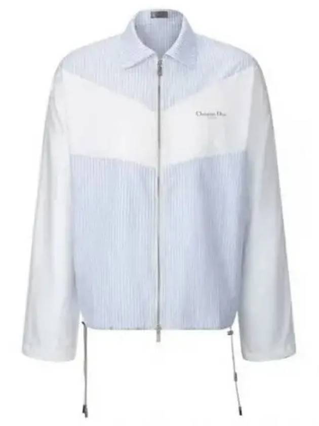 Couture Zipped Long Sleeve Shirt Blue - DIOR - BALAAN 2