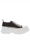 Tread Slick Low Top Sneakers Black White - ALEXANDER MCQUEEN - BALAAN 2