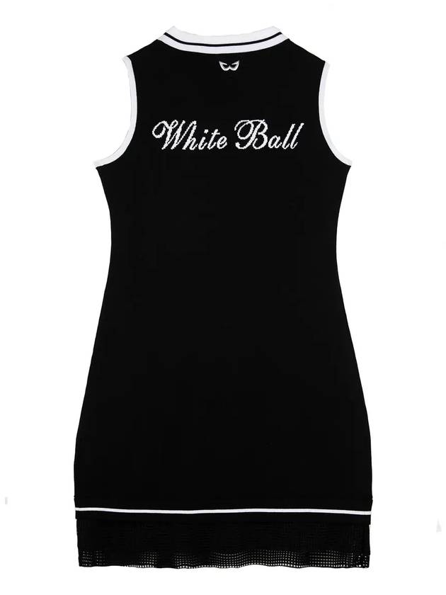 Woven Patch Knit Dress BLACK - WHITEBALL - BALAAN 3