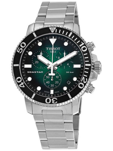 Tissot Seastar Chronograph Quartz Green Dial Men's Watch T120.417.11.091.01 - TISSOT - BALAAN 1